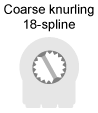 coarse knurling spline potentiometer knob